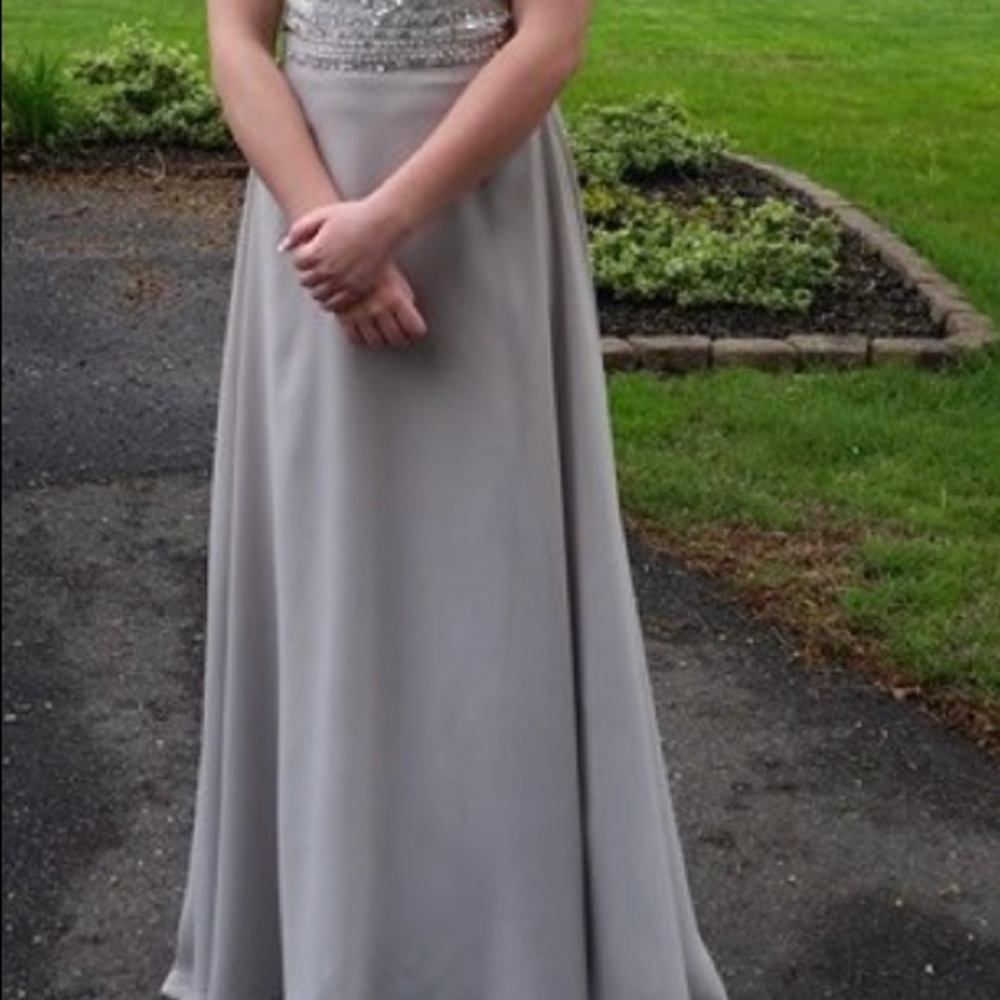 Gray Prom Dress - Picture 2 of 3